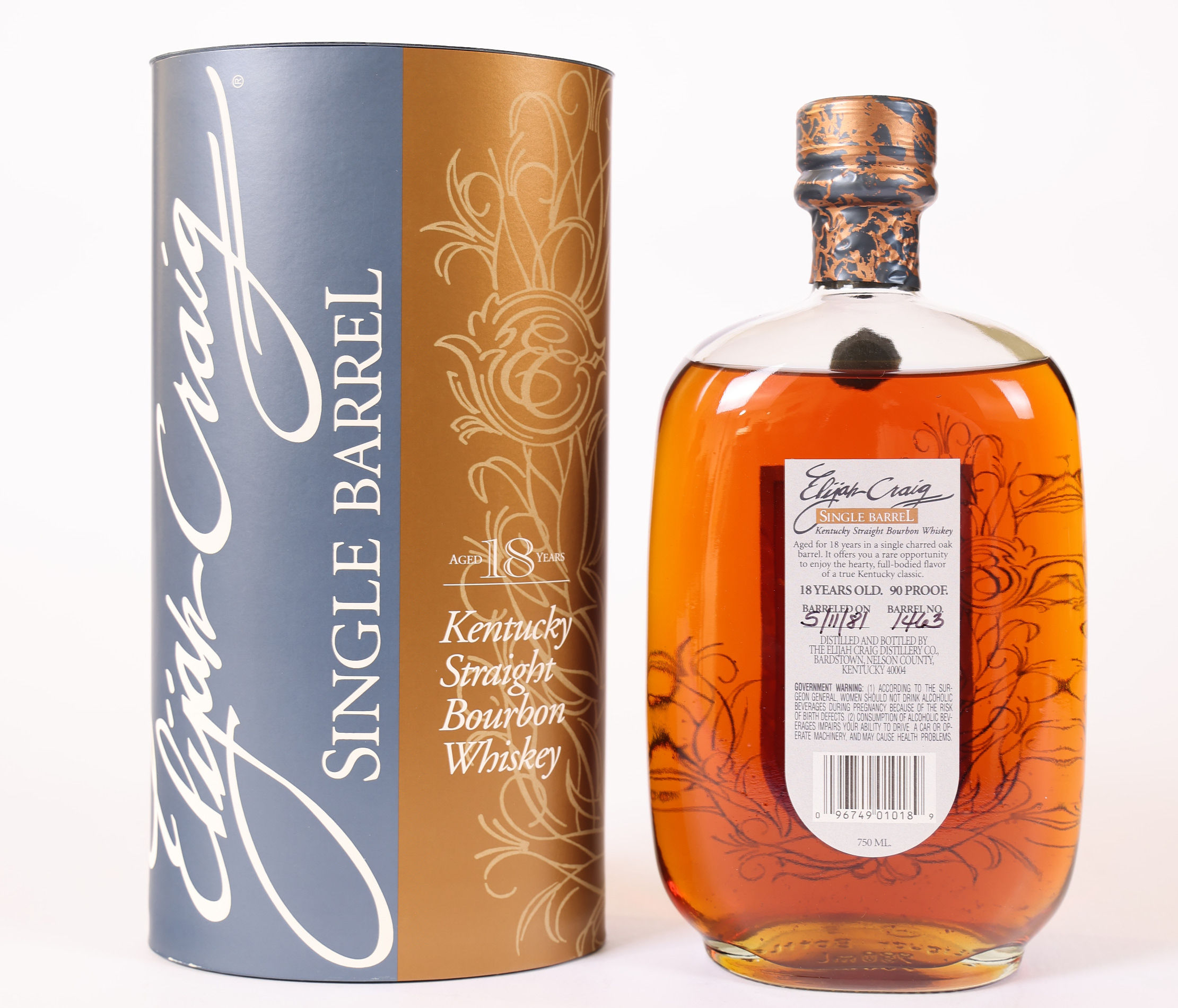 Elijah Craig 18yr Single Barrel Bourbon 1981 Rare Whiskey